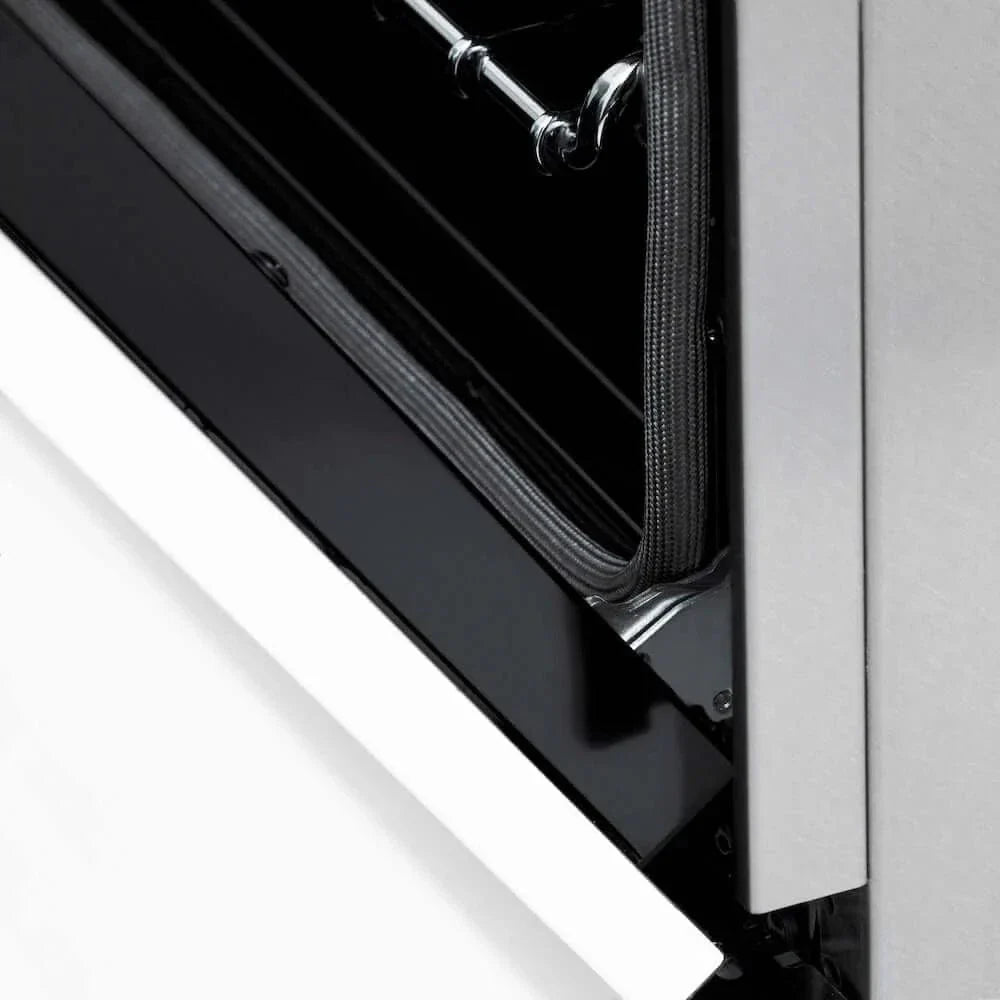 ZLINE 60"Autograph Range Dual Fuel, DuraSnow, White Door,RASZ-WM-60-MB