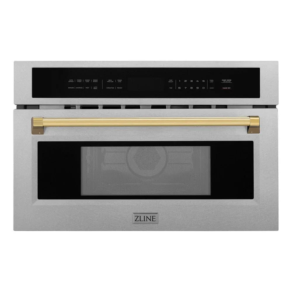 ZLINE 30” Convection Microwave, Stainless Steel, Gold MWOZ-30-SS-G