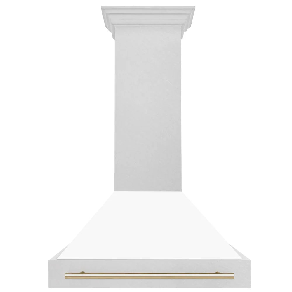 ZLINE 36" Autograph DuraSnow White Range Hood 8654SNZ-WM36-G