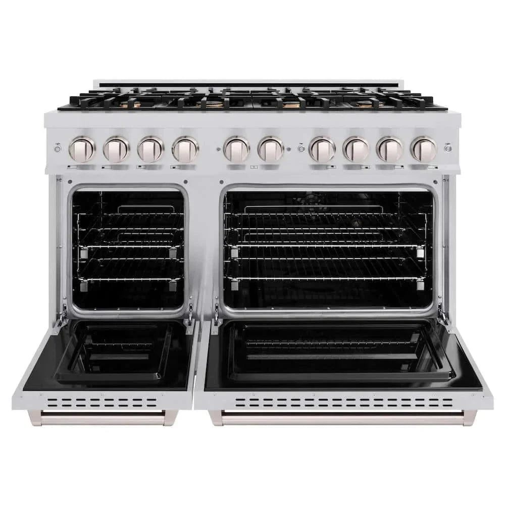 ZLINE 48" Dual Fuel Range, Gas Cooktop, Electric Convection Oven Stainless Steel, CDR-BR-48