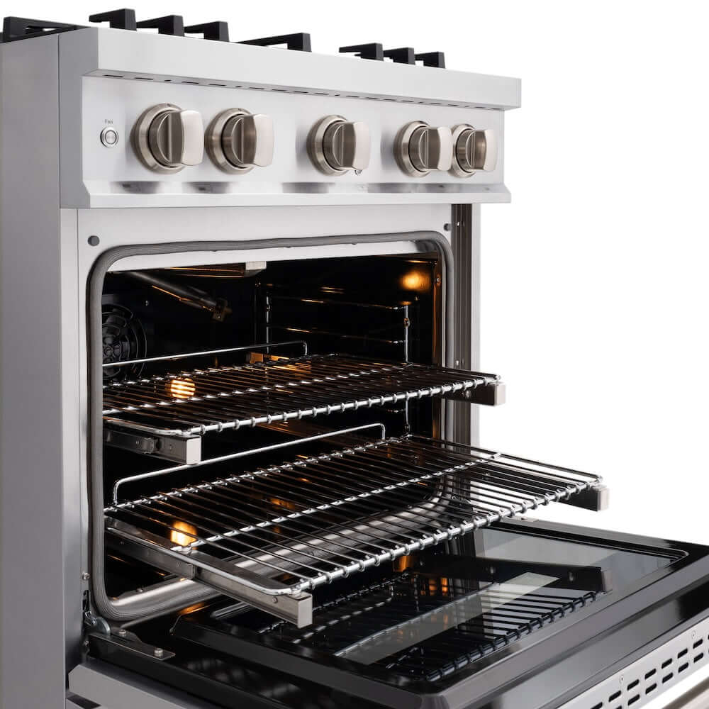 ZLINE 30" Dual Fuel Range, Gas Cooktop, Electric Convection Oven Stainless Steel, CDR-BR-30