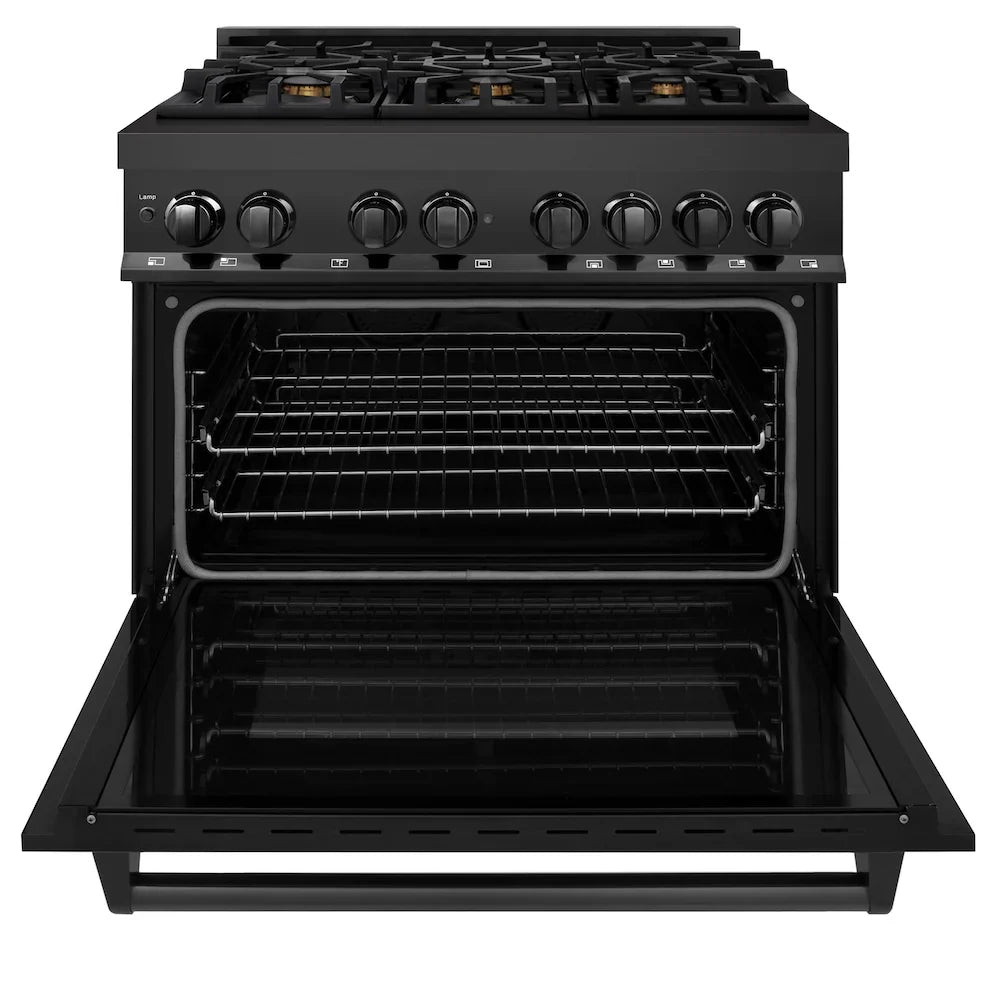 ZLINE 36 " Kitchen Package Range , Range Hood , Microwave , Dishwasher , 4KP-RABRH36-MWDW
