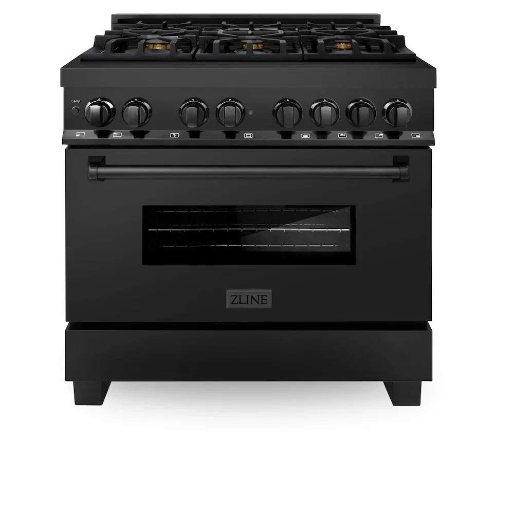 ZLINE 36 " Kitchen Package Range , Range Hood , Microwave , Dishwasher , 4KP-RABRH36-MWDW