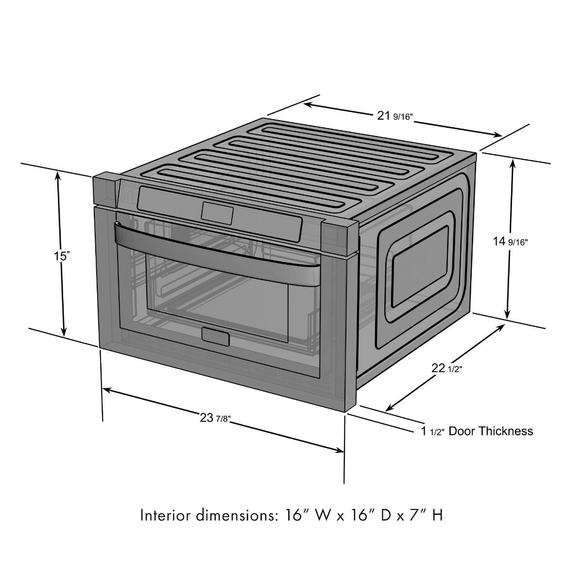 ZLINE 24" 1.2 cu. ft. Microwave Drawer in Stainless Steel, MWD-1