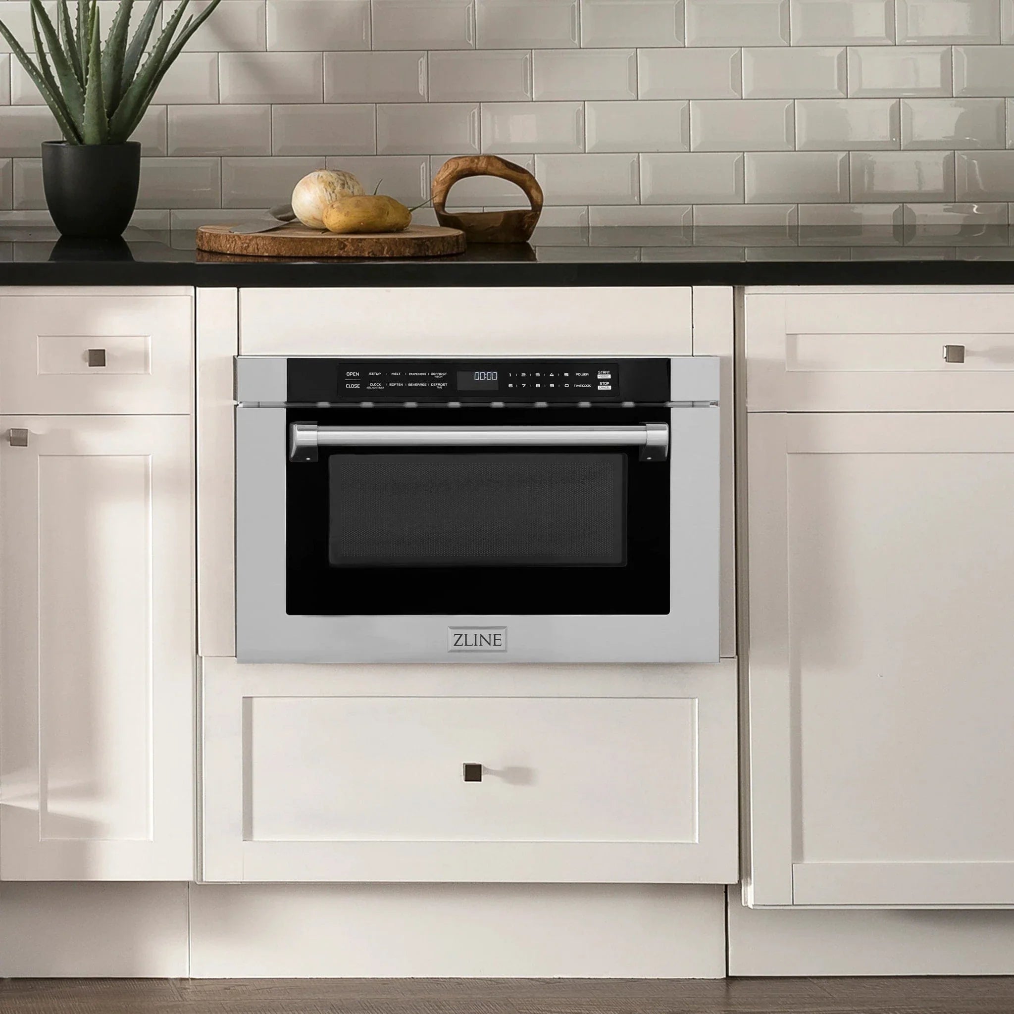 ZLINE 24" Built-in Microwave Drawer, Stainless Steel, MWD-1-H