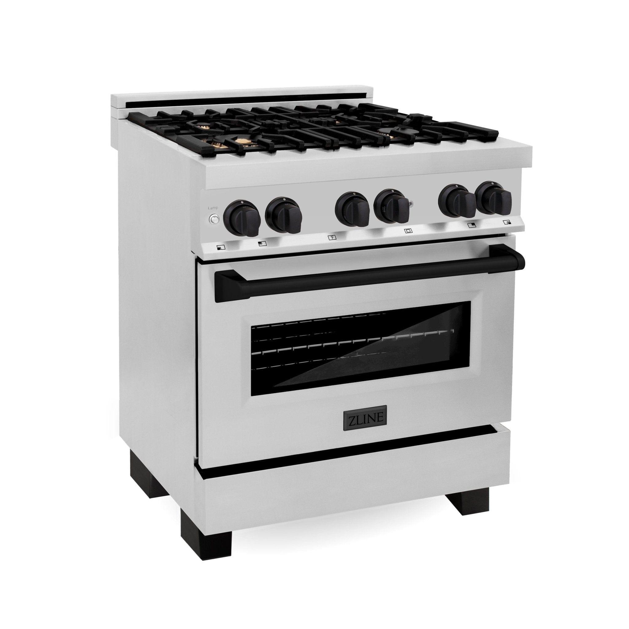 ZLINE 30" Autograph Dual Fuel Range, Stainless Steel, RAZ-30-MB