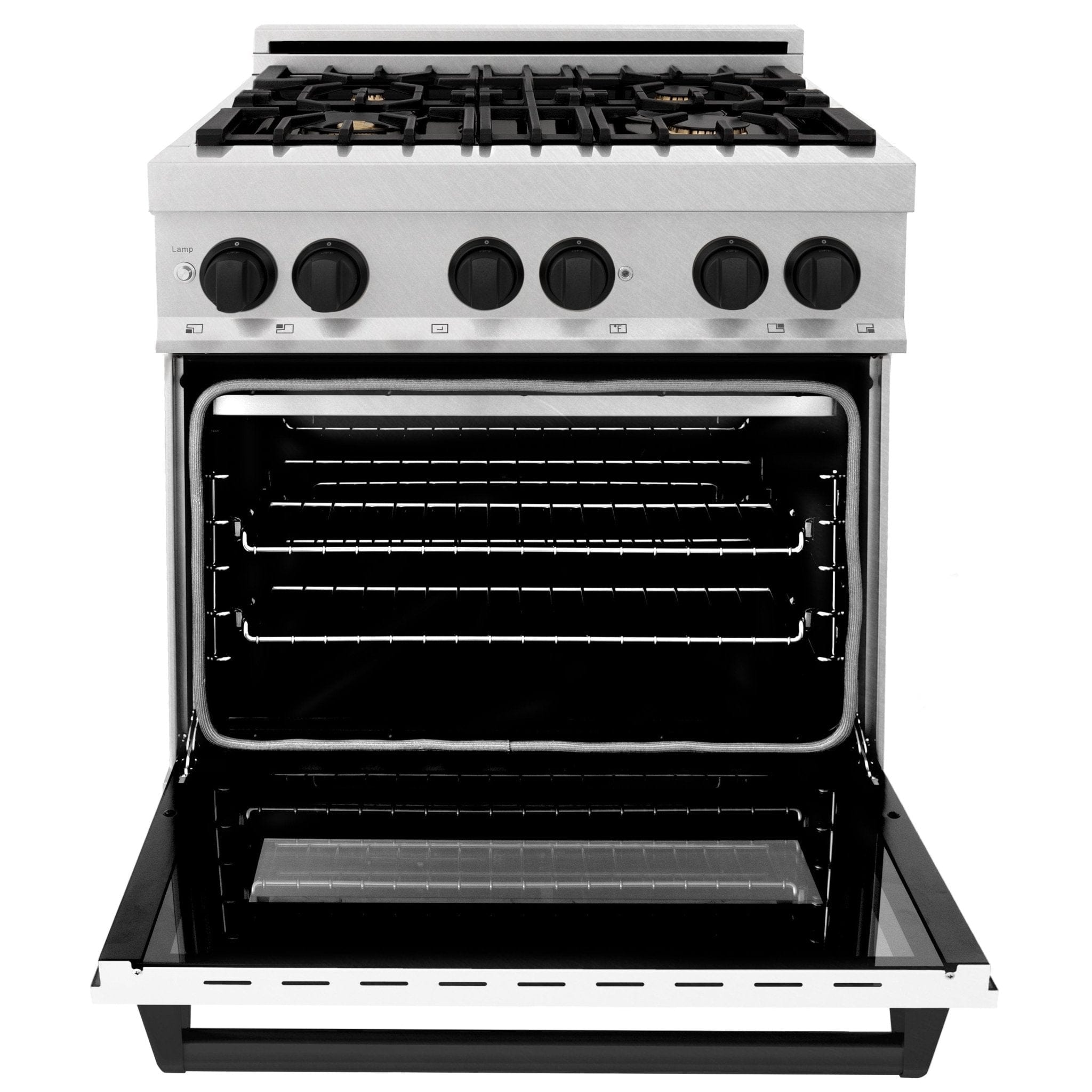 ZLINE 30" Autograph, Dual Fuel Range, White Door, RASZ-WM-30-MB