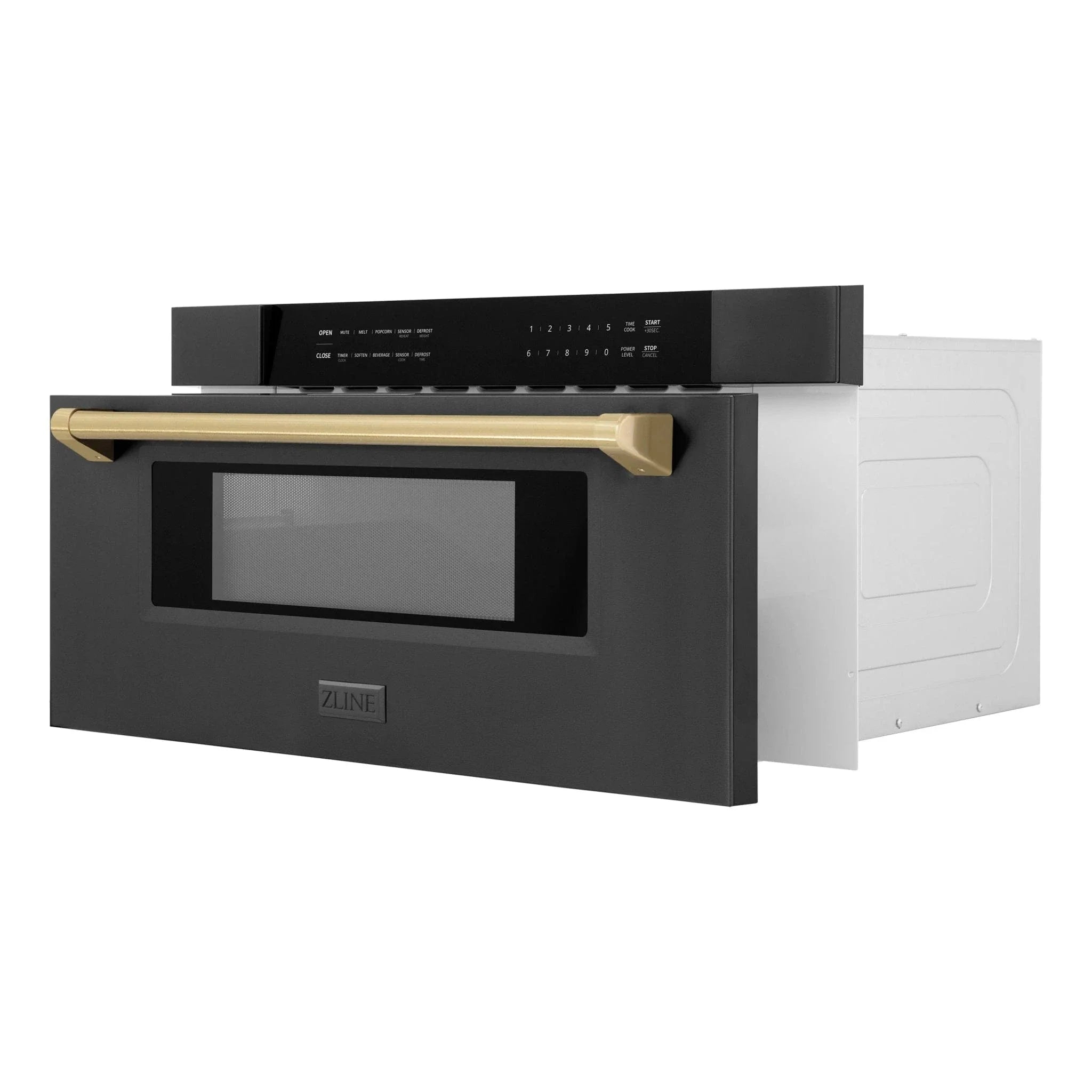 ZLINE 30" Microwave Drawer, Black Stainless, Bronze MWDZ-30-BS-CB