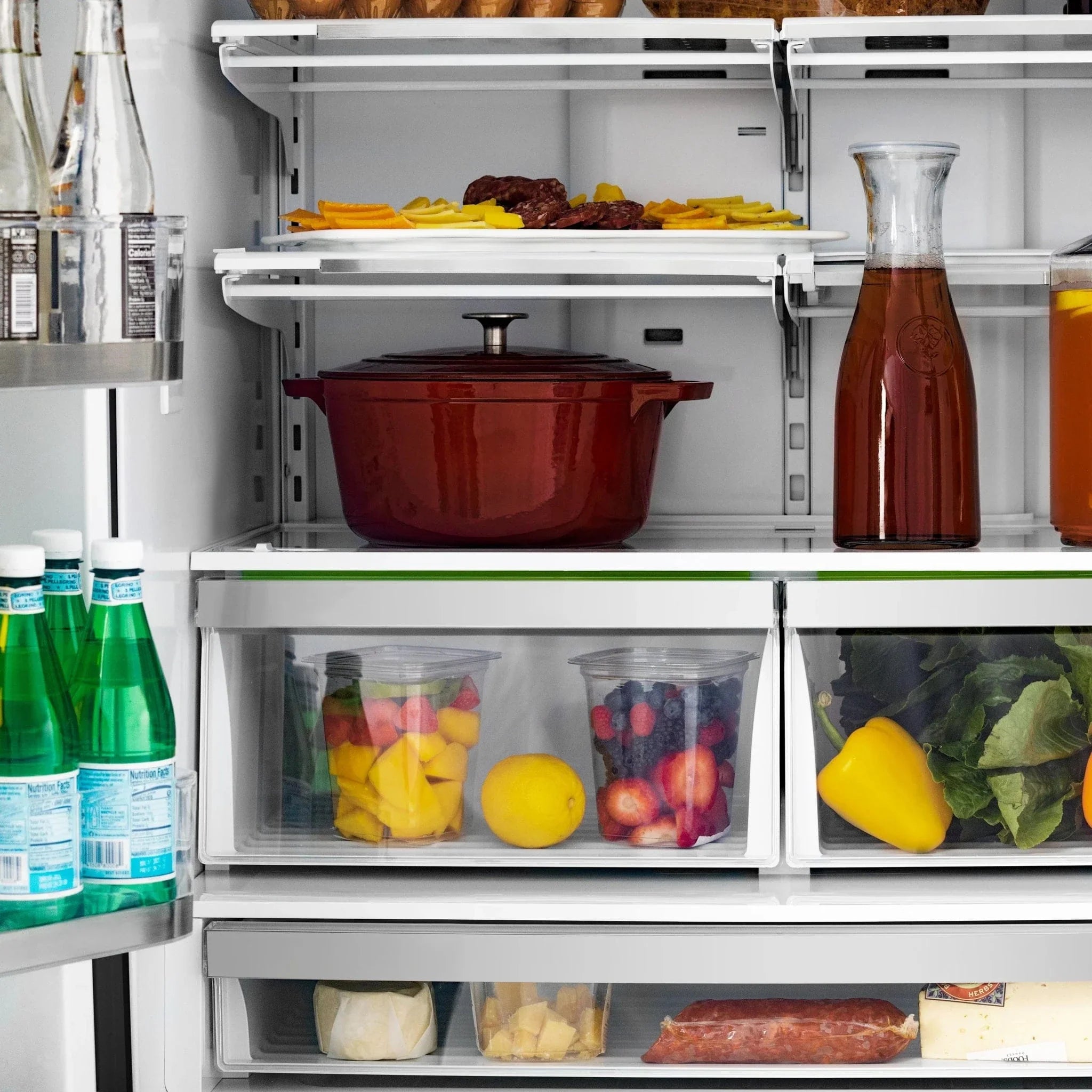ZLINE 36" Autograph 22.5 cu. ft French Door Refrigerator with Ice Maker in Black Stainless Steel RFMZ-36-BS-CB