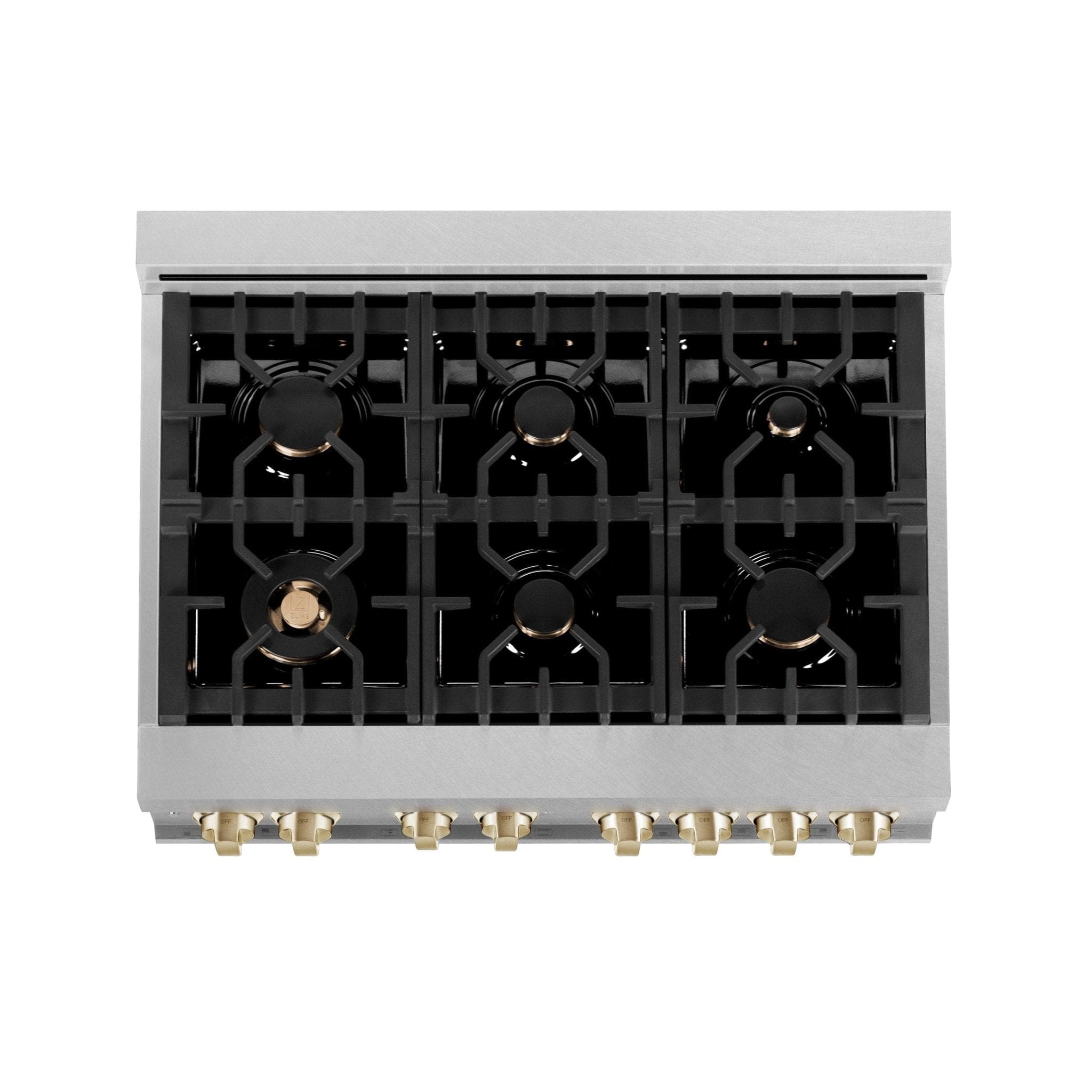 ZLINE 36" Autograph Dual Fuel Range, DuraSnow, White,Gold,RASZ-WM-36-G