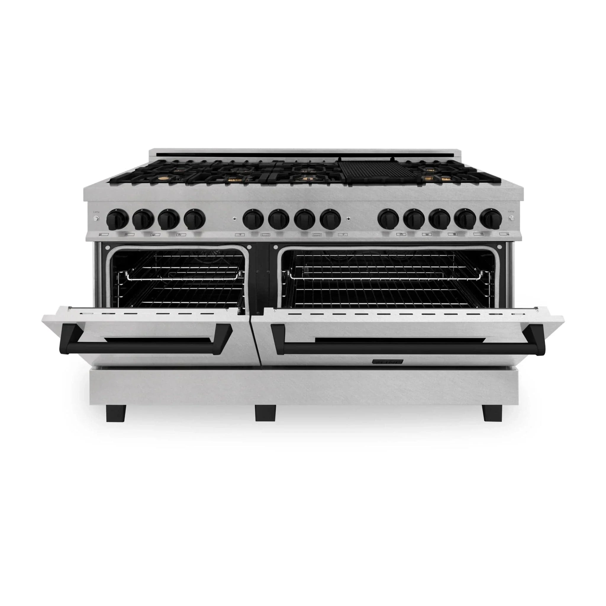 ZLINE 60" Autograph Edition Dual Fuel Range, DuraSnow, RASZ-SN-60-MB