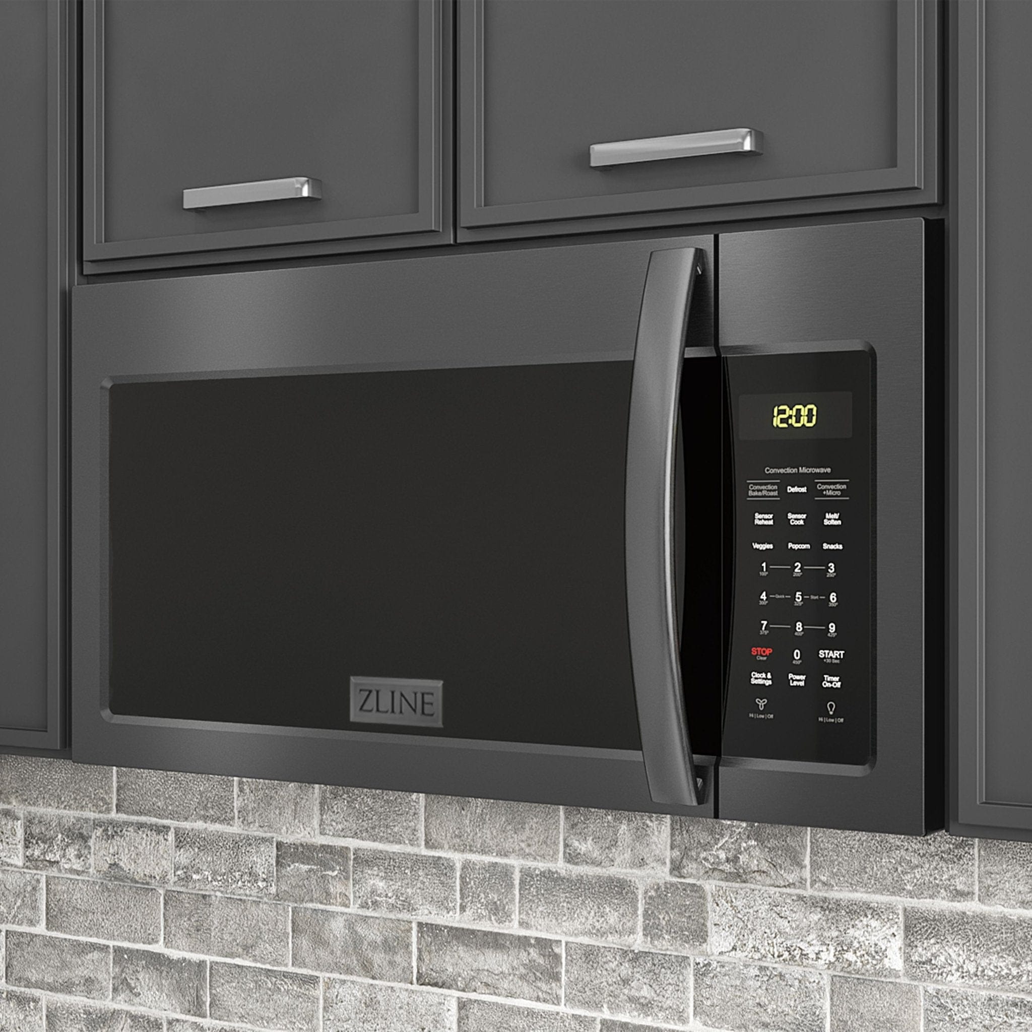 ZLINE Over The Range Microwave Oven, Black Stainless, MWO-OTR-30-BS