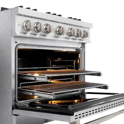 ZLINE 36" Dual Fuel Range, Gas Cooktop, Electric Convection Oven DuraSnow® Stainless Steel, CDRS-36