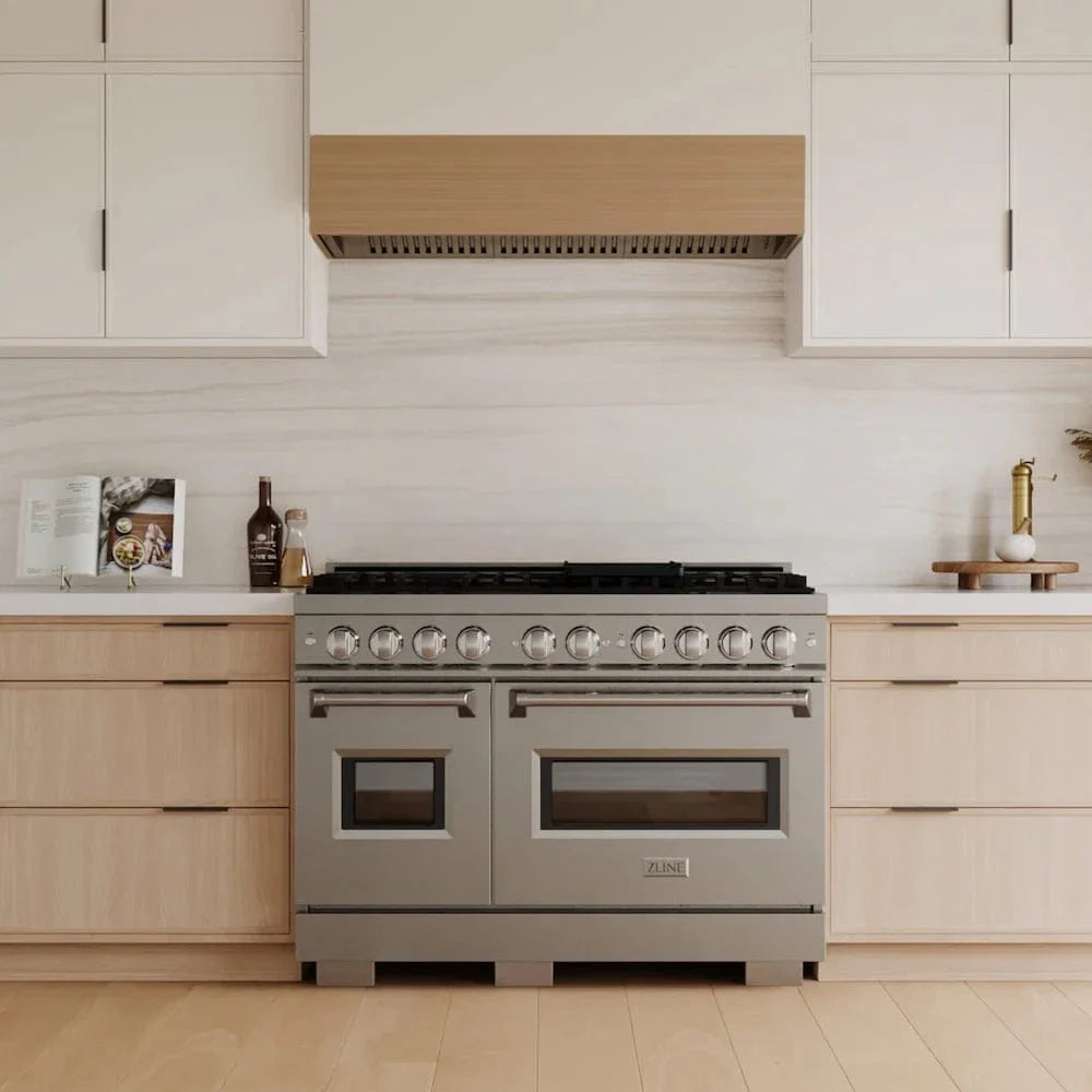 ZLINE 48" Dual Fuel Range, Gas Cooktop, Electric Convection Oven Stainless Steel, CDR48