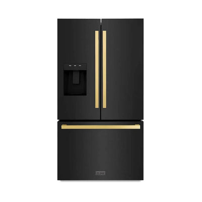 ZLINE 36" Refrigerator, Water, Ice Dispenser, Fingerprint Resistant, RSMZ-W-36-BS-FG