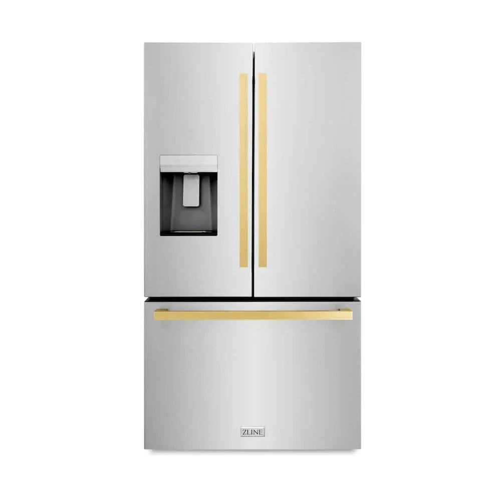 ZLINE 36" Refrigerator, Water, Ice Dispenser, Fingerprint Resistant, RSMZ-W-36-FG