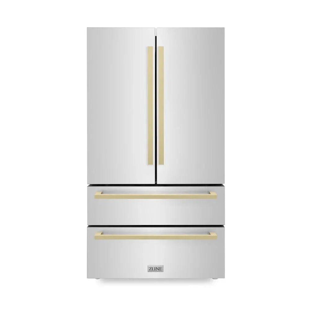 ZLINE 36" Autograph French Door Refrigerator, Ice Maker, Stainless Steel RFMZ-36-FCB