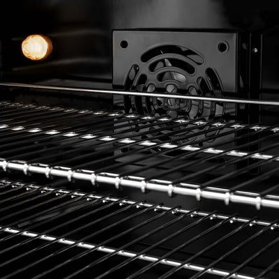 ZLINE 30" Dual Fuel Range, Gas Cooktop, Electric Convection Oven Stainless Steel, White Matte Matte Black CDRZ-WM-30-MB