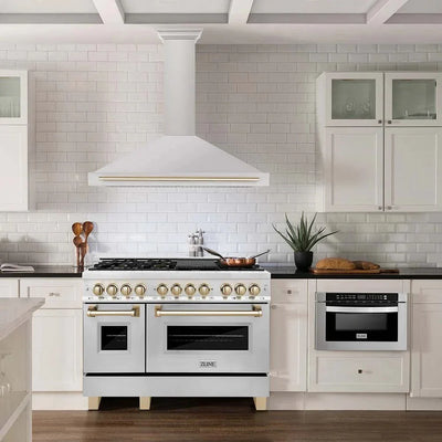 ZLINE 48" Autograph Edition Stainless Steel Range Hood, Gold KB4STZ-48-G