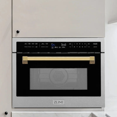ZLINE 24” Convection Microwave, Stainless Steel, Gold MWOZ-24-SS-G