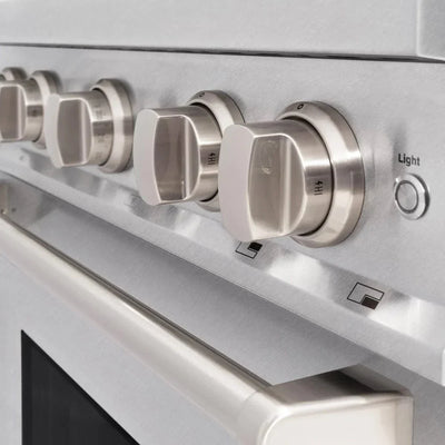 ZLINE 30" Dual Fuel Range, Gas Cooktop, Electric Convection Oven DuraSnow® Stainless Steel, CDRS-30