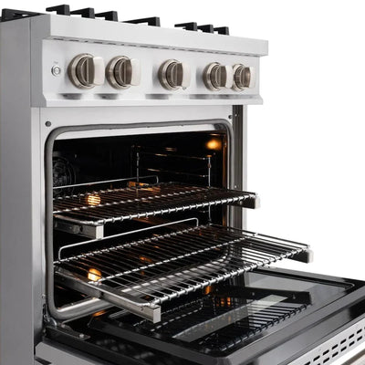 ZLINE 30" Dual Fuel Range, Gas Cooktop, Electric Convection Oven Stainless Steel, CDR30