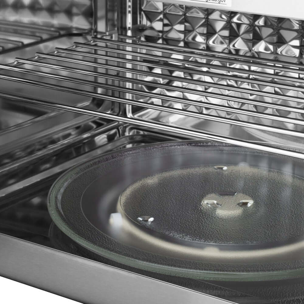 ZLINE 30" Recirculating Over the Range Convection Microwave with Traditional Handle and Charcoal Filters in Fingerprint Resistant SS MWO-OTRCFH-30-SS