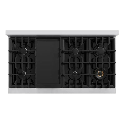 ZLINE 48" Dual Fuel Range, Gas Cooktop, Electric Convection Oven Stainless Steel, CDR48