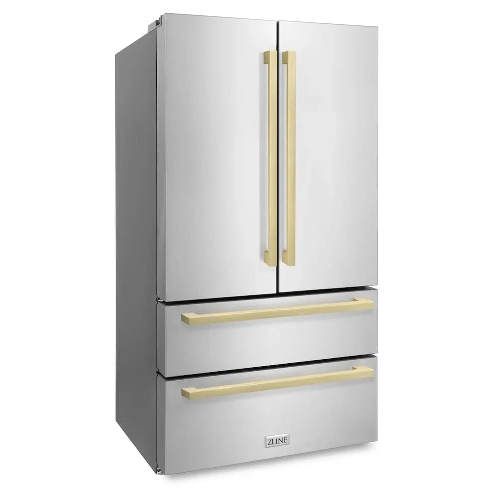 ZLINE 36" Autograph French Door Refrigerator, Ice Maker, Stainless Steel RFMZ-36-FCB