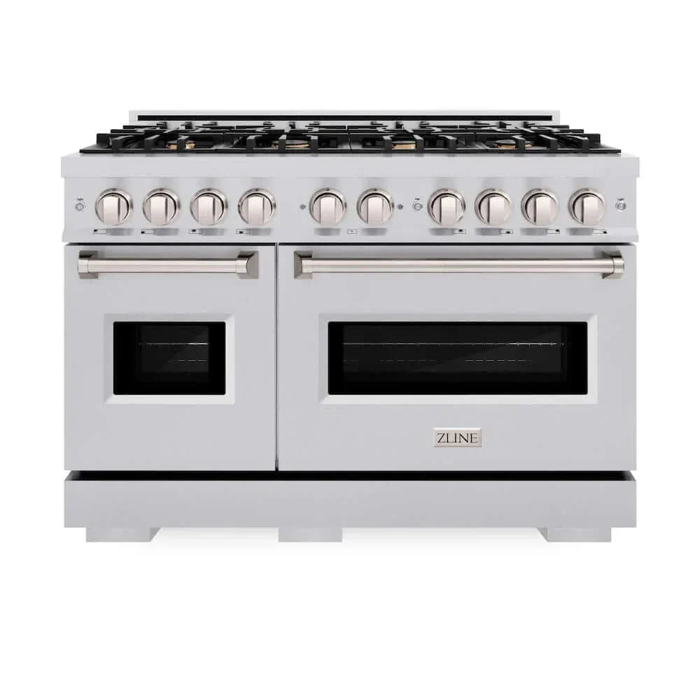 ZLINE 48" Dual Fuel Range, Gas Cooktop, Electric Convection Oven Stainless Steel, CDR-BR-48