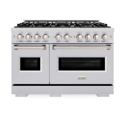 ZLINE 48" Dual Fuel Range, Gas Cooktop, Electric Convection Oven Stainless Steel, CDR-BR-48