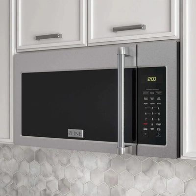 ZLINE 30" Recirculating Over the Range Convection Microwave with Traditional Handle and Charcoal Filters in Fingerprint Resistant SS MWO-OTRCFH-30-SS