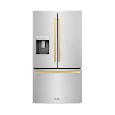 ZLINE 36" Refrigerator, Water, Ice Dispenser, Fingerprint Resistant, RSMZ-W-36-FCB