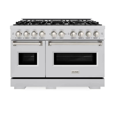 ZLINE 48" Dual Fuel Range, Gas Cooktop, Electric Convection Oven Stainless Steel, CDR48