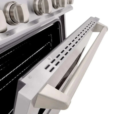 ZLINE 30" Dual Fuel Range, Gas Cooktop, Electric Convection Oven Stainless Steel, CDR-BR-30