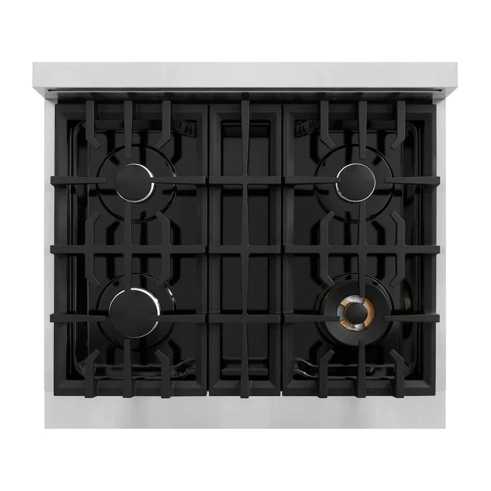 ZLINE 30" Dual Fuel Range, Gas Cooktop, Electric Convection Oven Stainless Steel, CDR30