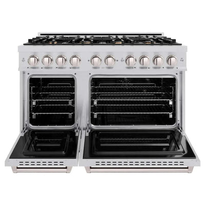 ZLINE 48" Dual Fuel Range, Gas Cooktop, Electric Convection Oven Stainless Steel, CDR-BR-48