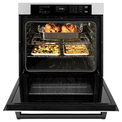 ZLINE 30" Autograph Edition Professional True Convection Single Wall Oven, Air Fry, Self Clean, White Matte, Matte Back WASZ-WM-30-MB