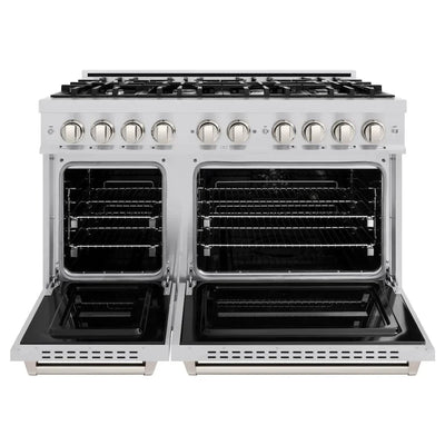 ZLINE 48" Dual Fuel Range, Gas Cooktop, Electric Convection Oven Stainless Steel, CDR48