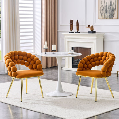 Puffy Bubble Ball Chain Chairs For Dining Room (Set of 2)