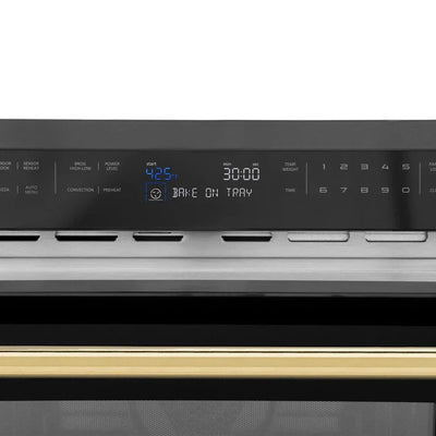 ZLINE 24" Convection Microwave, Black Stainless, Gold MWOZ-24-BS-G