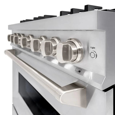 ZLINE 36" Dual Fuel Range, Gas Cooktop, Electric Convection Oven Stainless Steel, CDR36