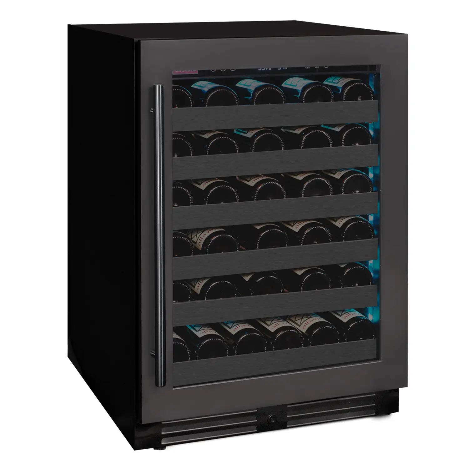 Allavino Reserva Series 50 Bottle Built-in Undercounter Luxury Wine Refrigerator with Black Stainless Steel Door