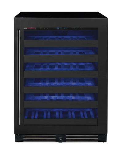 Allavino Reserva Series 50 Bottle Built-in Undercounter Luxury Wine Refrigerator with Black Stainless Steel Door
