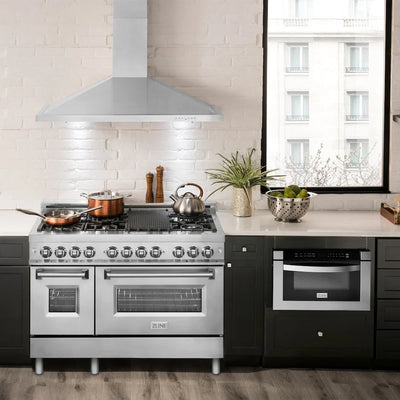 ZLINE 48 " Package Range, Range Hood, Microwave, Dishwasher,  4KP-RARH48-MWDW
