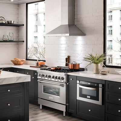 ZLINE 30 " Package Range RA30, Range Hood KB, Microwave MWD-1 , Dishwasher DWV-24,  4KP-RARH30-MWDWV