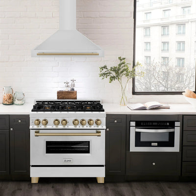 ZLINE 36" Autograph Stainless Wall Range Hood KB4STZ-36-CB
