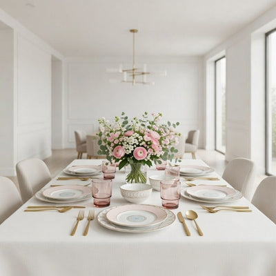 Pink & Gold Dinnerware Set-16 Pieces