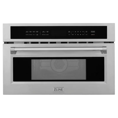 ZLINE Kitchen Package Refrigerator, Rangetop, Wall Oven, Microwave 4KPR-RT48-MWAWS