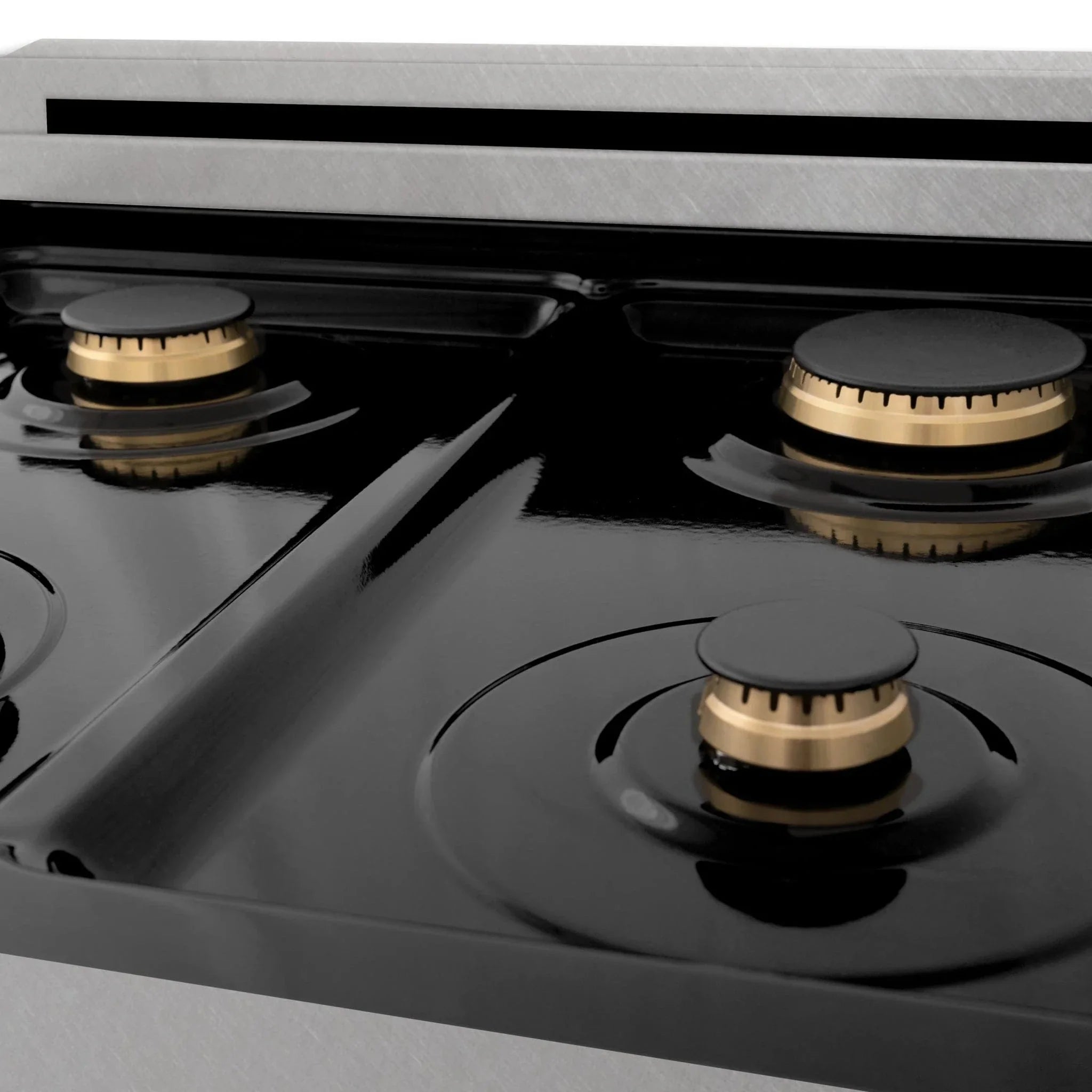 ZLINE 24" Autograph Gas Range Gas, DuraSnow, RGSZ-SN-24-MB